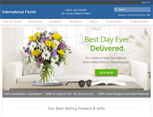 Tablet Screenshot of flowersbyinternational.net