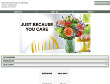 Tablet Screenshot of flowersbyinternational.com
